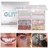 LANGMANNI 8 Colors Face & Body Glitter Palette - Holographic Changing Sparkling Mermaid Sequins for Women Girls Music Festival Party Rave Makeup(#A)
