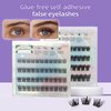 Self-adhesive lashes, press lashes without glue Natural looking self-adhesive lash tufts, press the lashes 10-16mm individual lashes, and apply them directly without glue (S model)