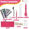 Hotfix Applicator, Genround Bedazzler Kit with Rhinestones Iron-on Hotfix Applicator Tool Wand Tool Set with 6 Boxes of Gems Round Crystal Rhinestones/Storage Box/Tweezer/Gems Picking Pen for Clothes