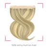 Marat Wire Hair Extensions 18 inch 95g Light Blonde Highlighted Golden Blonde Remy Human Hair Extensions with Fish Line Invisible Transparent Wire Hair Extensions Real Human Hair Hair Extensions