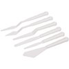 Penta Angel Plastic Painting Palette Knives Set 6Pcs White Art Artist Paint Spatula Tools for Oil Acrylic Painting Color Mixing