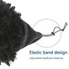 Aisaide Gray Headband Wigs for Black Women,Afro Headband Wig Synthetic Short Curly Wigs Afro Kinky Curly Black Wig with Bangs Wrap Wigs 2 in 1 Head Wrap Wig with Headband Attached Turban Wig