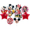 MICKEY AND MINNIE BIRTHDAY PARTY BALLOONS BOUQUET WITH MINI SHAPES DECORATIONS SUPPLIES MICKEY AND MINNIE PORTRAIT BALLOONS