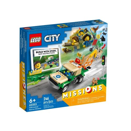 LEGO® City Wild Animal Rescue Missions 60353 Building Kit; Fun, Interactive, Digital Adventure Playset for Kids Aged 6+