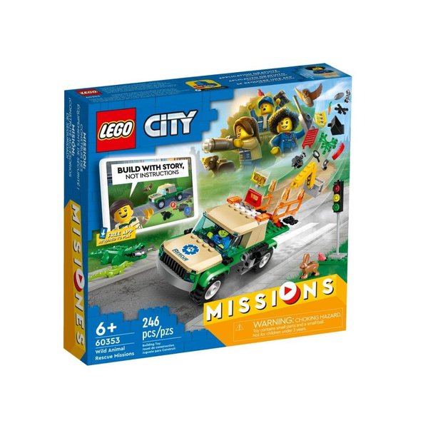 LEGO® City Wild Animal Rescue Missions 60353 Building Kit; Fun, Interactive, Digital Adventure Playset for Kids Aged 6+