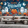 Halloween Backdrops for Kids Children Parties 4x6 ft Night Happy Halloween Banner, Ghost Halloween Party Decorations Halloween Party Banner, Spooky Halloween Decorations Indoor (C)