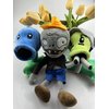 JHESAO 3 PCS Plants and Zombies Plush Brown Coat Gatling Peashooter Plush Toys Normal Zombies Ice Peashooter PVZ Plush 1 2 Stuffed Soft Doll Conehead Zombies New
