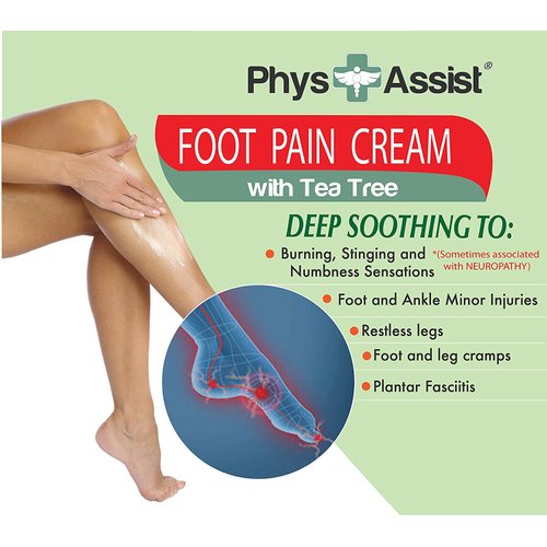 PhysAssist Soothing Foot Cream to Feet and Legs. 4 oz Jar