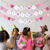 JarThenaAMCS In My Birthday Era Banner Pink Glitter Friendship Bracelet Banner Birth-Tay Era Tour Hanging Bunting Garland for Its A Girl Music Birthday Party Decor