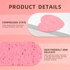 50-Count Heart Shape Compressed Facial Sponges, 100% Natural Cosmetic Spa Sponges for Facial Cleansing for Daily Facial Cleansing, Exfoliating Mask, Makeup Remover. Ideal for Home and Travel.