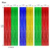 Blue Red Green Yellow Party Decorations, Blue Red Green Yellow Foil Fringe Backdrops Streamer Tinsel Curtains for Graduation Boys Girls Birthday Baby Shower Party Decor (3Pack)