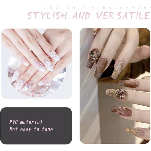 Colorful Bow-Knot Nail Stud Rhinestones Crystal, 3D Bow-Knot Colorful Nail Charms Set for Nail Stones Design DIY Decoration Jewel Stones Nail Art Rhinestones (1)