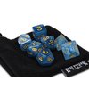 Blue Ivory Polyhedral Dice Set | 7 Piece | PRISTINE Edition | FREE Carrying Bag | Hand Checked Quality