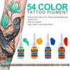Solong Tattoo Ink Set 54 Complete Colors Pigment Kit 1/6oz (5ml) Tattoo Supply for Tattoo Kit TI1001-5-54