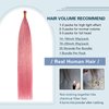Sunya I Tip Hair Extensions Human Hair Hot Pink 16 Inch I Tip Hair Extensions Real Human Hair Cold Fusion Pre Bonded Pink I Tip Hair Extensions 20g 25 Strands/Pack