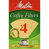 Melitta 4 Cone Coffee Filters, Unbleached Natural Brown, 100 Total Filters Count - Packaging May Vary