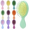 TKOnline 10 Pack Small Hair Brush Air Cushion Hairbrush Travel Detangling Brush Oval Scalp Massage Combs Mini Wet Hair Brush for Women Girls