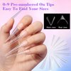 Clear Stiletto Nail Tips for Acrylic Nails, XXL Long Half Cover Stiletto False Nail Tips, Coffin Sharp Shape Acrylic Nail Tips Artificial Nails for Nail Extension DIY Nail Art Salon 500Pcs 10 Size Box