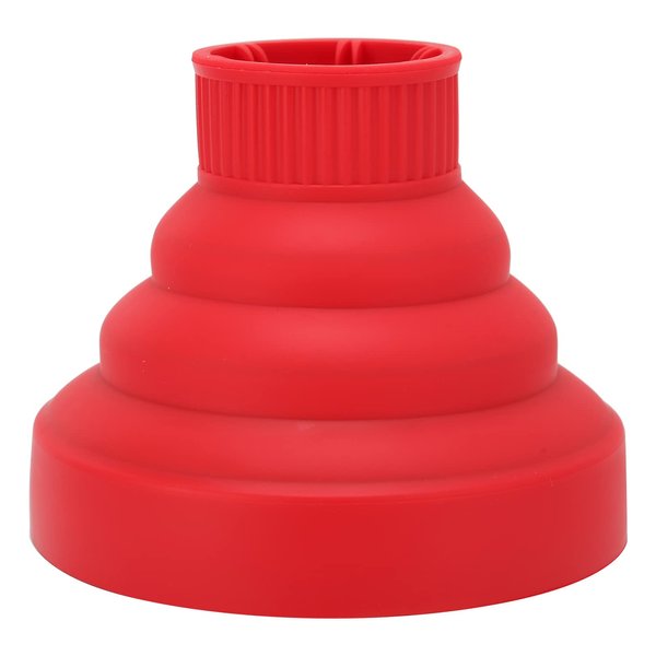 Diffuser Hair Dryer Curly Hair, Silicone Diffuser Attachment Universal Hair Dryer Diffuser Portable Travel Folding Hair Blow Dryer Diffuser Defuser Hairdryer(Red)
