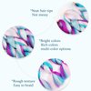MAYSA Colorful Pre Stretched Braiding Hair Extensions,Rainbow mix Braiding Hair,24inch 3Pcs Synthetic Color Hair for Braiding #Pink-deep purple-blue-green