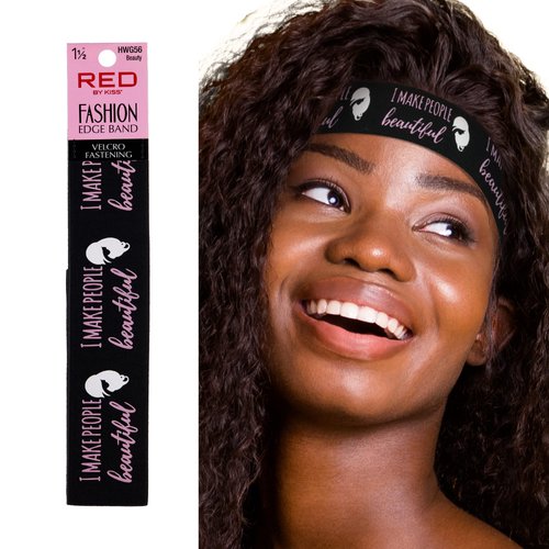 Red by Kiss Fashion Lace Melting Elastic Band for Wigs and Edge Laying, Perfect fit during all activity, Keep Baby Hairs in Place (Wide 1-1/2")