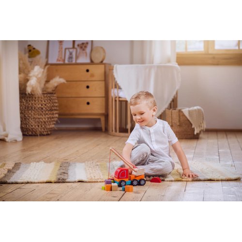 Cubika 13982 - Wooden Crane Truck, Children's Construction Playset. More 3 Years