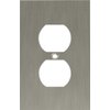Franklin Brass 64930 Concave Single Duplex Outlet Wall Plate / Switch Plate / Cover, Satin Nickel