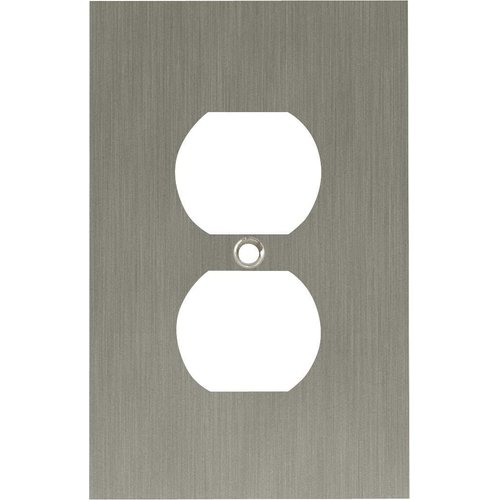 Franklin Brass 64930 Concave Single Duplex Outlet Wall Plate / Switch Plate / Cover, Satin Nickel