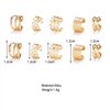 20 PCS Gold Hair Jewelry for Braids with Crystal Rhinestone Dreadlock Braid Clips Non-Piercing Ear Cuffs Clip Jewelry for Women Men Hair Accessories Braids