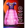 UPORPOR Girls Princess Dress Costume Toddler Halloween Princess Dress Up Clothes Light Up Birthday Party Children Kids Glowing Costume for Christmas Carnival 100