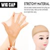 9 Pcs Hair Wax Stick Kit - Wax Stick for Hair for Lace Front - 4 Wig Cap - 2 Elastic Bands for Melting Lace - Hair Styling Comb