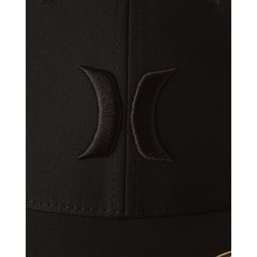 Hurley Men's Dri-Fit One & Only Flexfit Baseball Cap, Black/Black, L-XL