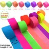 888 feet Glow Party Neon Streamer Decorations Glow Crepe Paper Streamers UV Reactive Fluorescent Neon Paper Streamers Glow in The Dark Party Supplies and Decorations Wedding Birthday Blacklight Party