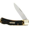 Uncle Henry 5UH Bruin Traditional Lockback Pocket Knife with 2.8in High Carbon SS Drop Point Blade, Classic Staglon Handle, and Nickel Silver Bolster for Hunting, Everyday Carry, Camping, and Outdoors