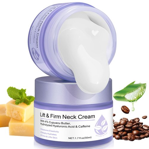 Neck Firming Cream, Tightening & Lifting Anti-Aging Moisturizer for Fine Line, Sagging / Loose Skin, Neck Line, Hydrating, Anti-Wrinkle Cream-1.7 FL OZ/50 ML