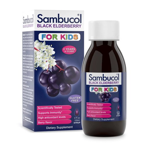 Sambucol Black Elderberry Syrup for Kids - Kids Elderberry Syrup, Added Vitamin C, Black Elderber...