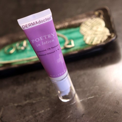DERMAdoctor Dermatologist Formulated Poetry In Lotion Intensive 1% Retinol Cream; Discoloration Correcting, Resurfacing, Anti Wrinkle Face Cream. Dark Spot Remover & Acne Treatment - 1.0 fl oz
