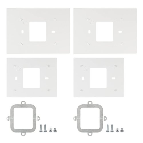ANTOBLE Thermostat Wall Plate Backplate THP2400A1027W White Coverplate Assembly Compatible with Honeywell Thermostat (2 Pack)