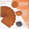60 Pcs Blank Leatherette Hat Patches with Adhesive Rustic Leatherette Rectangle Patch Faux Leather Patches for Hats Custom Fabric Repair Sew Laser Supplies (Khaki,3 x 2 Inch)