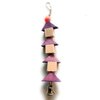 Mighty Bird Toys Small Bird Toy 12 x 2 Balsa Tree and Chain with a Bell