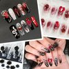 120 Pcs 3D Halloween Nail Art Charms, Multi Shapes Colors 3D Spider Snake Skull Hand Ghost Bat Acrylic Nail Charms Flatback Half Round Nail Rhinestones Gems and Charms for Halloween DIY Nails Art