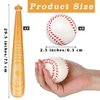 durony 4 Pieces Inflatable Baseball Set Include 3 Pieces 2.5 Inch Soft PU Foam Baseball 1 Piece 29.5 Inch Baseball Bat Sports Party Favors Baseball Toys for Pool Beach Sports Game Birthday Party