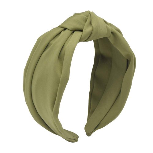 MHDGG 1Pcs Knotted Headbands for Women Turban Headbands for Women Wide Headbands for Women Knot Headband Solid Colors Hair Knotted Hair Band for Women Headwear,Green