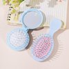 24PCS Wet Dry Hair Brush Folding Mini Travel Portable Soft Mirror Brush Wet Small Hair Brush Colorful Hair Combs Set,Plastic Pocket Detangler Hair Combs Children's Day Gift(2 Style)
