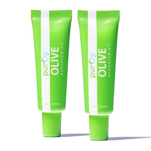 Pur O3 Fully Ozonated Olive Oil - Pure, Natural, Organic Ozonated Oil - Olive Oil Skin Care from Ozonated, Oxygenated Olive Oil - Ozone Oil in 1 oz Tube, 2 Pack