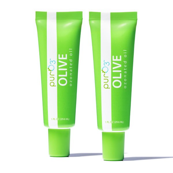 Pur O3 Fully Ozonated Olive Oil - Pure, Natural, Organic Ozonated Oil - Olive Oil Skin Care from Ozonated, Oxygenated Olive Oil - Ozone Oil in 1 oz Tube, 2 Pack