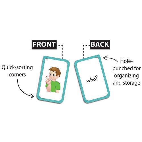 Teacher Created Resources Sign Language Flash Cards (EP62076), White Medium