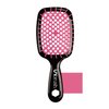 Dry and wet dual ventilation soft hair brush, mesh hollow massage hairbrush ladies portable (Red)