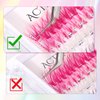 Colored Cluster Lash Extensions 120Pcs 40D 14mm 16mm Mixed Rainbow Colorful Individual Eyelash Salon Party White Purple Pink Cluster Eyelash