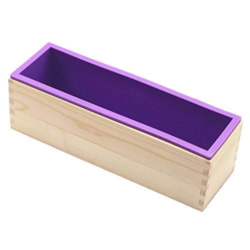 DD-life Flexible Rectangular Soap Silicone Loaf Mold Wood Box for 42oz Soap Making Supplies ¡­